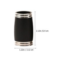 클라리넷 플룻 배럴 금속 튜브 튜닝 파이프 피치 고음 액세서리 조정 가능 플랫 62Mm 부품 B 2 섹션 마우스 피스, 5.4X3.12CM, [04] 5.4X3.12CM