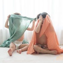 불로홈 밤무 대나무 2중 거즈 신생아 아기 블랭킷 낮잠 여름 이불, 대나무_8.팥죽색((120x120cm)