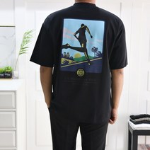 남자루즈핏반팔 엘에이 마라톤 여름 티셔츠