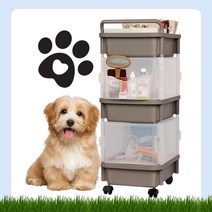 펫티 정리함/강아지정리함/고양이정리함/반려견사료통/반려견옷장, 펫티정리함2단_화이트 컬러