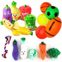도기프랜드 강아지장난감(야채 공 삑삑이 실타래) 랜덤, 1개, 실타래S