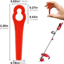 플라스틱 잔디 트리머 날 날 블레이드 교체 Bosch Einhell 깎는 기계 80 PCs 8.3cm, 한개옵션0