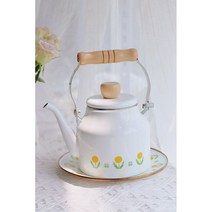 법랑주전자 캠핑 난로 감성 직화 물끓이는 빈티지 미니 주전자 1.5L, 플라워 1.5L