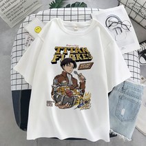 옴니뷰 Anime T-shirt men Graphic Cartoon Titan Attack Shingeki No Kyojin 티셔츠 하라주쿠 오버사이즈, 07 S9203-White_07 XXXL