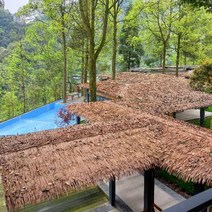 인조 지푸라기 인공 짚 볏짚 밀짚 지붕 초가집 갈대, 다크 카키