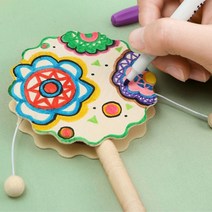 흔들이북 10개 합판북 나무악기 소고, 전통문양 10개