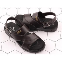 녹산신발 국내생산 남성 더블쿠션 캐주얼 가죽 샌들 Z-43006