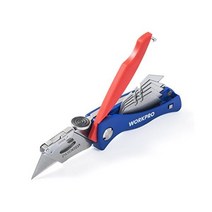 워크프로 접이식 유틸리티 나이프 퀵체인지 박스 커터 블레이드 수납 5개 추가 포함