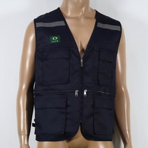 ITR-v12a T/C조끼 남색 단체조끼 주머니많은조끼, 2XL