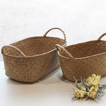 타원형 핸들 해초바구니(4size), 타원형 SS, 1개