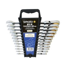 [AHJ_6223465] 스마토 플렉시블 기어라쳇렌치세트 12pcs 8-19mm (1EA) 크롬바디렌치 무광렌치 공구렌치 기어렌치 플렉시블렌치