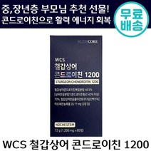 뉴트리코어 WCS 철갑 상어 콘드로이친 1200 60 정 상어 연골 콜라겐 유단백 락토페린 활력 에너지 도움 정품 직장 스포츠 운동 중 장년층 보스웰리아 초록입 홍합 효모 난각막, 2박스, 60정