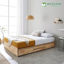 우아미 가구 몬드 원목 수납침대 모노 Q, FO5181_내추럴