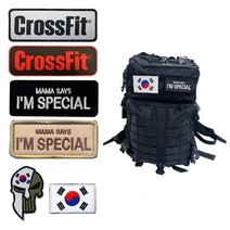 백팩 모자 리폼 꾸미기 장식 빈티지 자수 패치x2개 옷, 02.크로스핏(레드)