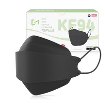 [식약처 의약외품]국산 KF-94 더착한 보건용 황사방역용 마스크 대형 3D입체형 블랙 박스포장 50매 100매, 블랙100매(2box)
