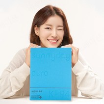 써니데이 의약외품 기능은 강하게 무게는 가볍게 더욱 숨쉬기 편안해진 3중구조 퓨로 마스크 KF94 KF80 화이트 100매, KF94 대형 화이트 100매