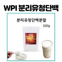 분리 유청 단백 분말 WPI 파우더 가루 쉐이크 운동전후, 500g