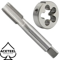 탭다이스 Aceteel-미터법 M30 X 2 탭 앤 다이 세트 왼손 x 2.0 HSS 기기 나사 및 원형, 한개옵션0