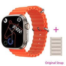 애플워치액정교체 자가수리 스마트 워치 울트라 시리즈 8 NFC Smartwatch 남자 여자 블루투스 전화 무선 충전 피트니스 팔찌 HD 화면, Gold BL white NL