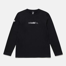 [데상트] 스위스 스키팀 로고 자수 기모 긴팔 티셔츠 (SO323STL91)