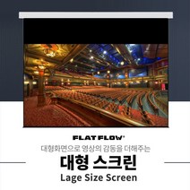 플랏플로우 F-OS300W 와이드 300인치 국산 대형 노출형 전동 스크린 빔스크린, 노출형 와이드 300인치+유선스위치