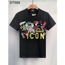 남자레터링반팔티 2022 t셔츠 남성 DSQUARED2ICON 팬시 이니셜 플라워 프린팅 밀란 스타일리쉬 4997734374