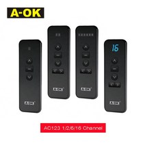 스마트 자동 커튼 IOT 블라인드 a-ok rf433 리모콘 ac123-01 ac123-02 ac123-06 ac123-16 for a-ok rf433 모터a-ok 관형iot, 화이트-16, 배터리로