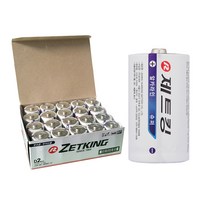 제트킹 알카라인 D형 건전지 LR20 1.5V 20알 정박스 국내상표