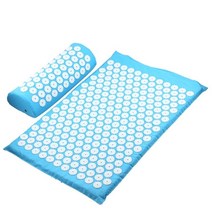 탁월한 헬스 소품 요가 몸매 레깅스 지압 매트 마사지 릴리프 스트레스 back body pain 스파이크 쿠션 acupuncture mat, 협력사, lblue 세트 노 백