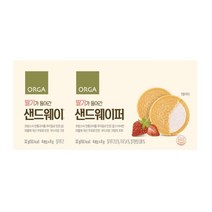 아이 가족 우리집 건강 간식 풀무원 휴대간식 올가 딸기가 들어간 샌드웨이퍼 아침 식사대용 해썹 32g 2개 1세트, 11세트