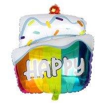 파티짱 은박 호일 모양 생일 웨딩 여름 풍선, 해피 컵 케이크 풍선
