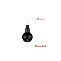 액션캠대여 초미니무선카메라 바디캠 17mm 볼 마운트 더블 소켓 암 클램프 조인트 연결로드 Gopro 액션 카메라 폰용 1/4 quot어댑터 GPS 홀더 액세서리, 12 1pc aluminum ball