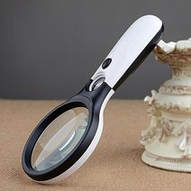 원시 책 돋보기 렌즈 부모님 복지센터 45x 10x 휴대용 독서 3 led 현미경 로, 없음