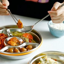 스텐 칸막이 나눔 뚜껑 밀폐반찬통 3칸 중, 밀폐반찬통 6칸 대