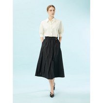 듀엘 실크 블랜드 사선 훌 스커트 D241MSD009 430694