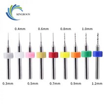 Kingroon 10pcs 노즐 청소 바늘 드릴 3d 프린터 부품 0.2mm 0.3mm 0.4mm 0.5mm 0.6mm 0.7mm e3d v5 v6 mk7 mk8 노즐 드릴