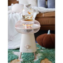 무소음온풍기 저전력 마카롱 무소음 가정용 온풍기, 화이트