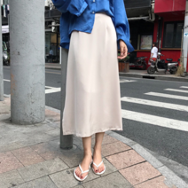 [당일배송] 찰랑찰랑 촤르르 H라인 옆트임 여름 롱스커트