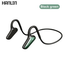 HANLIN 서라운드 골전도 블루투스5.2 무선 이어폰 IPX5 방수 스포츠 헤드셋 [15시간 항속], 녹색