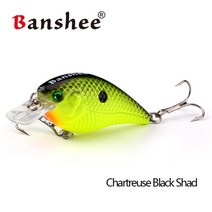낚시 루어 미끼 squarebill 크랭크베이트 60mm 12g square bill, CHINA, Chartreuse Black Sha