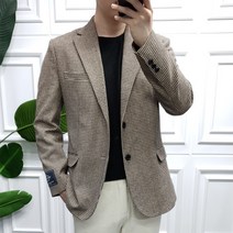 프롬엘 남자 하운드 울 체크 블레이져 자켓(2COLOR)