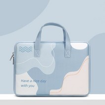 노트북 가방 맥북 프로 13 M2 M1 2022 2020 케이스 서류 핸드백 에어 13.3 델 HP 화웨이 레노버 샤오미 14 15.6”, 15.6 인치, blue print single, blue print single