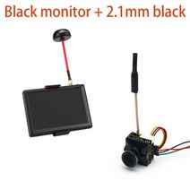 헬퍼솔 사용하기 5.8G FPV 세트 ccd 700TVL 카메라와 비디오 송신기 레이싱 드론 RC 자동차에 대한 작은 파일럿 5 인치 40CH 모니터, [04] black and  black