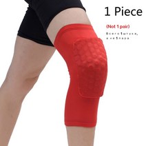 1pc 무릎 패드 슬리브 농구 탄성 무릎 보호대 보호 장비 슬개골 폼 배구 서포터 슬개골아대, 짧은 무릎 빨간색, m