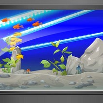 LED 수중등 수족관등 주문제작 간접조명 원하는 사이즈로 완제품 제작, BLUE(청색)