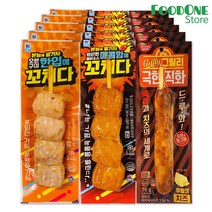 [푸드원스토어] 꼬치다5+매콤꼬치5+극한직화치즈5 편의점 꼬치 핫바 세트 소시지, 15개, 90g
