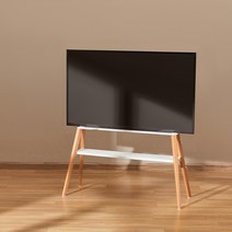 엘디엘마운트 벽면 밀착 이젤형 TV스탠드 티비거치대 75인치 삼성 LG호환 선반 포함, 화이트( APL-FS64WS)