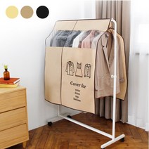 윈도우 행거 투명커버 가리개 3컬러 부직포 옷커버 덮개 가림막 다이소 어깨 비닐 드레스룸, 블랙