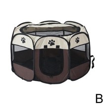 대형견사 진돗개 대형견 야외 개집 집 접이식 애완 동물 텐트 개집 팔각형 케이지 고양이 놀이 틀 강아지, 02 B