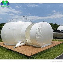 야외 캠핑을위한 터널 블랙 투명 클리어 돔 호텔이있는 아름다운 6m 풍선 버블 텐트 무료 송풍기, 하얀, 4m13ftd